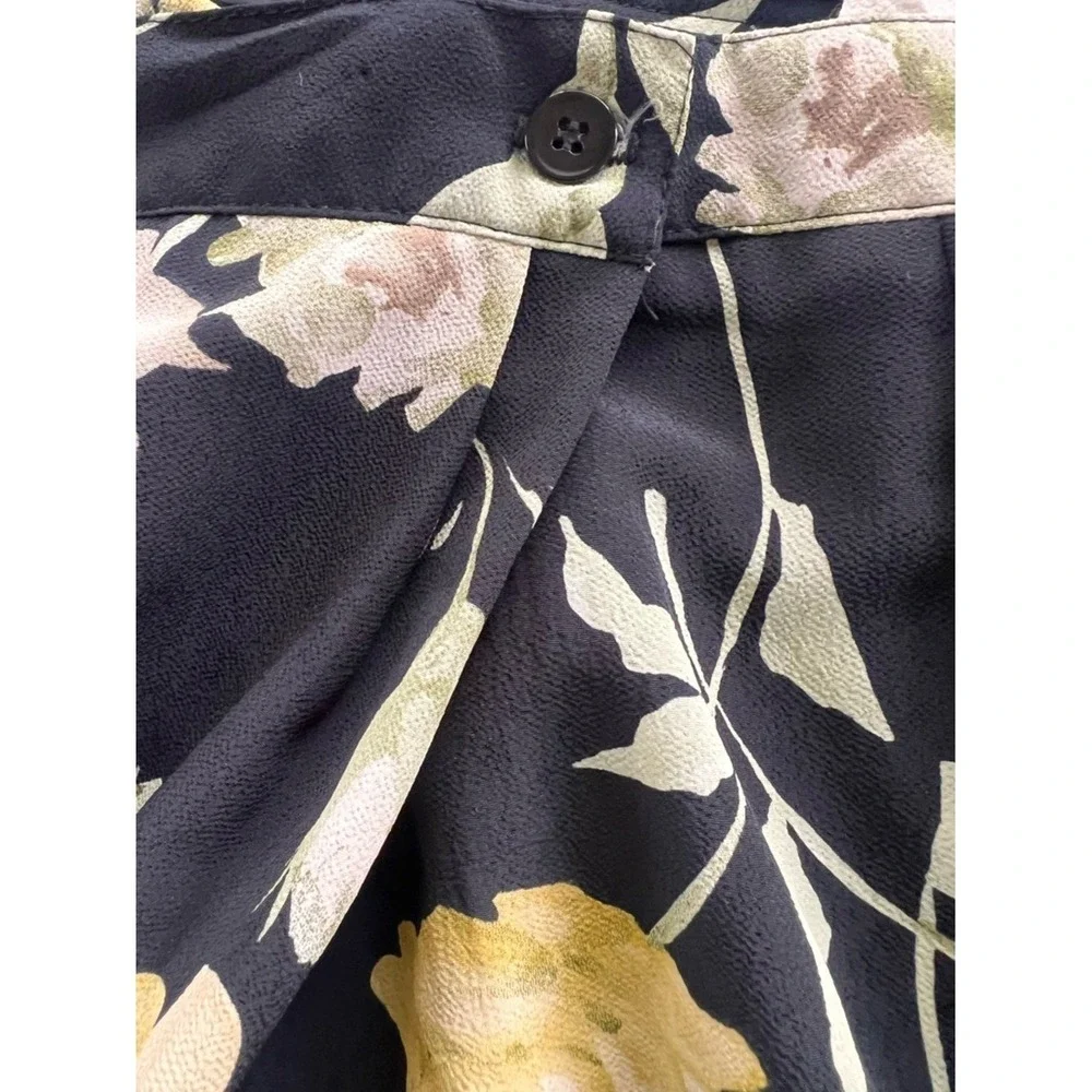 Vintage Cottagecore Savion Romantic Floral Midi Skirt Size 12 Dark‎ Academia